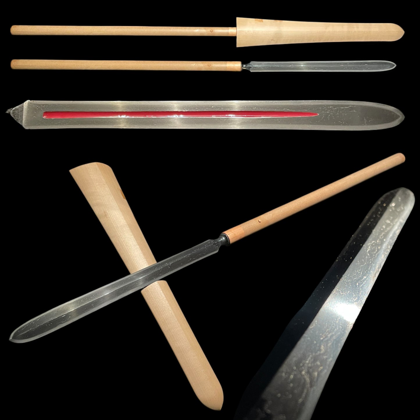 Hirasankaku Yari 平三角槍, 朱塗樋, Edo period mumei