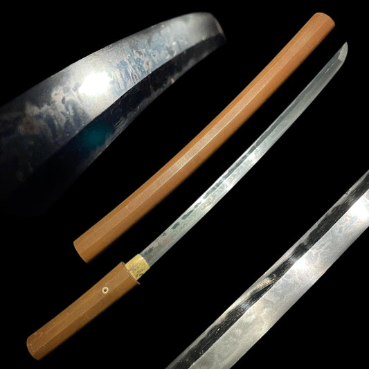 Hitatsura 皆焼 Wakizashi, Munechika 宗近 signed, Edo period