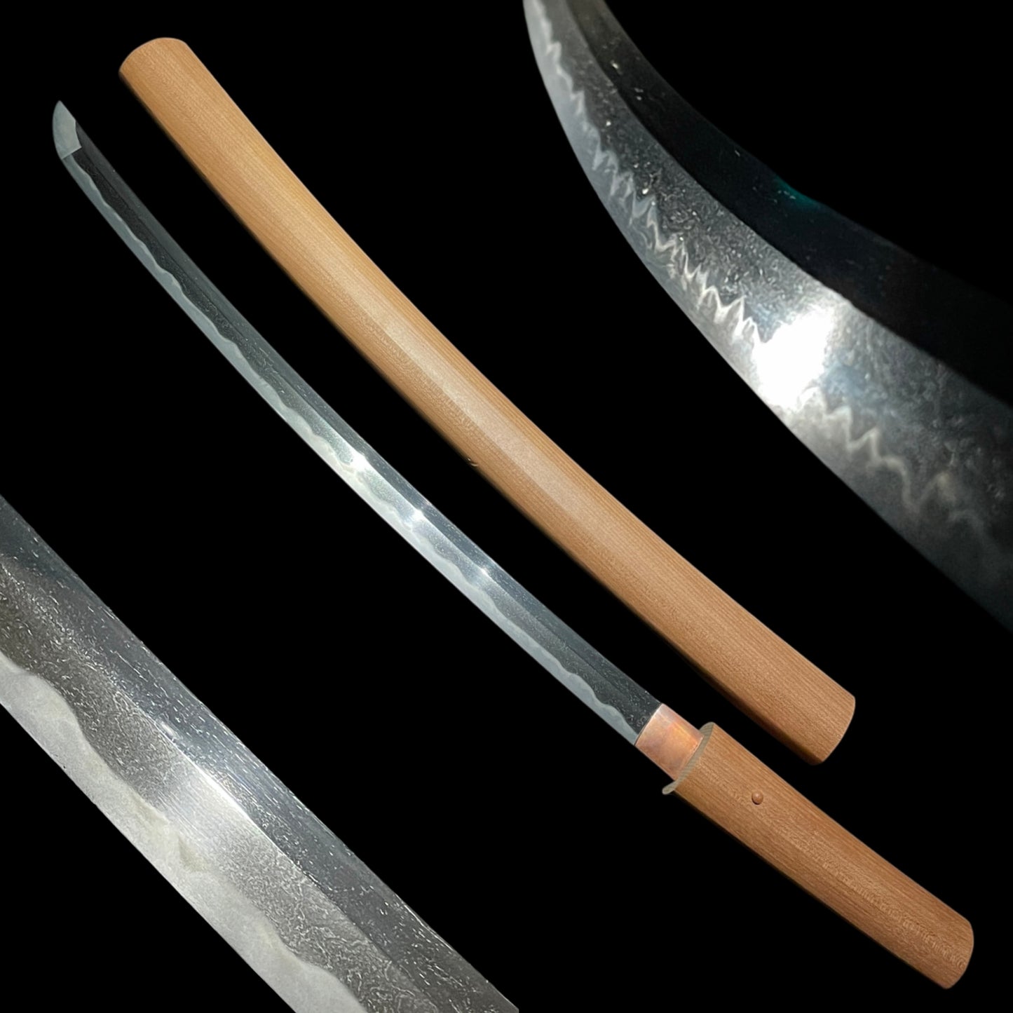 Gunomemidare 互目乱 Polished WAKIZASHI, Edo period mumei