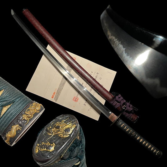 Kashu Kaneshige 加州兼重 Long and Heavy KATANA, Dragon Fuchikashira, Late Edo period