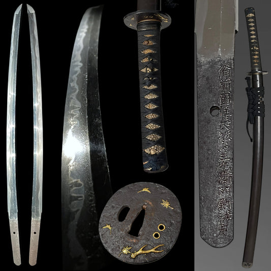 Bizenkokuju Osafune Yosozaemonnojo Sukesada September 1540 signed Long Wakizashi