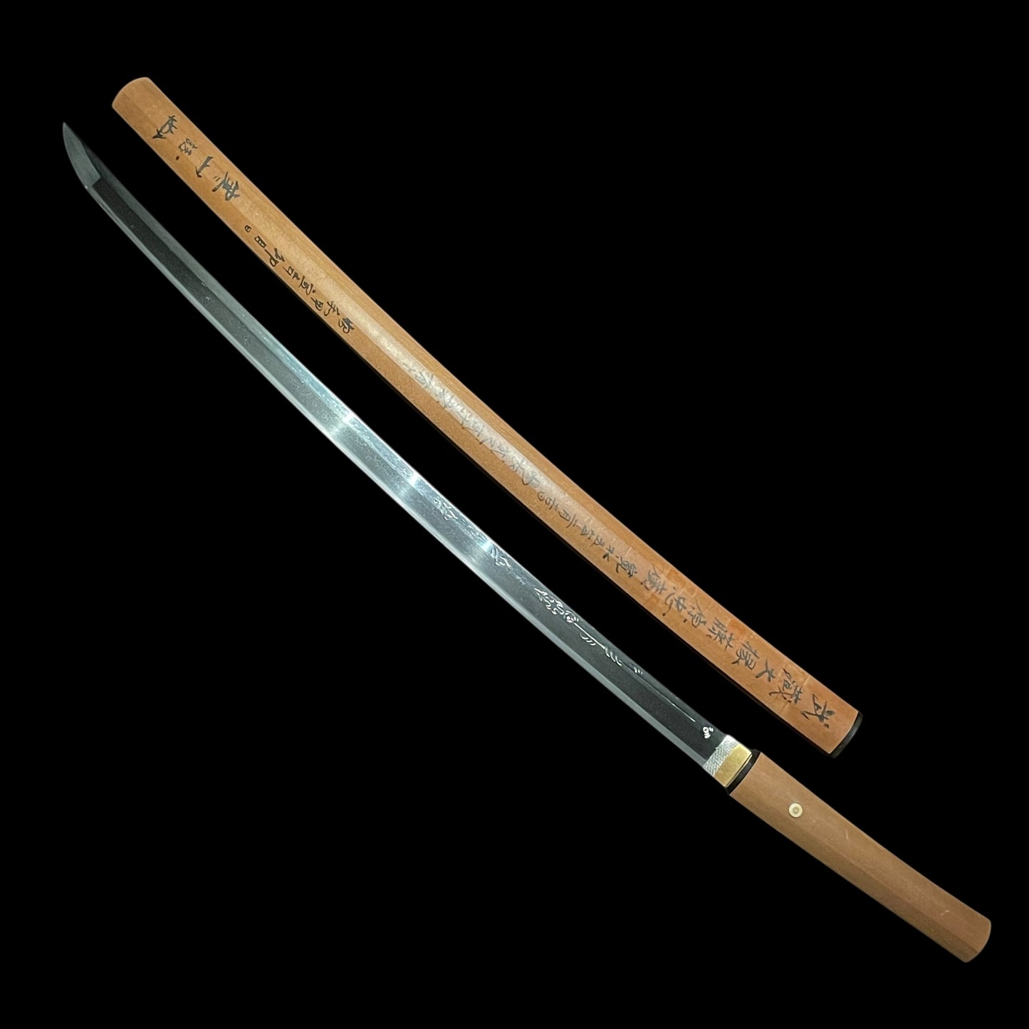 HORIMONO 刀身彫刻 KATANA, Musashidaijo Tadahiro February 1628 signed, Sayagaki 鞘書