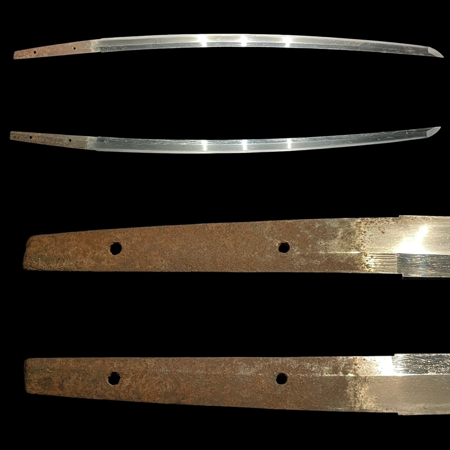 Yamato School 大和伝, Sue Tegai 末手掻 KATANA, Sukashi-Tsuba, Muromachi Period