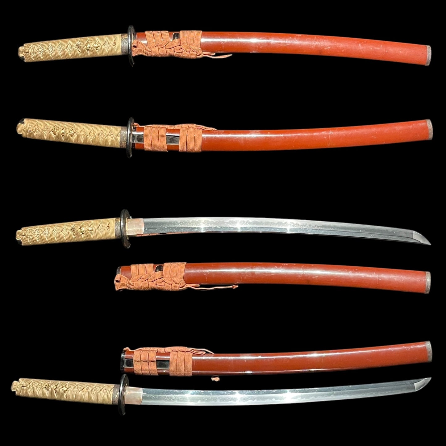 Red Wakizashi, Thick Blade, Edo period mumei