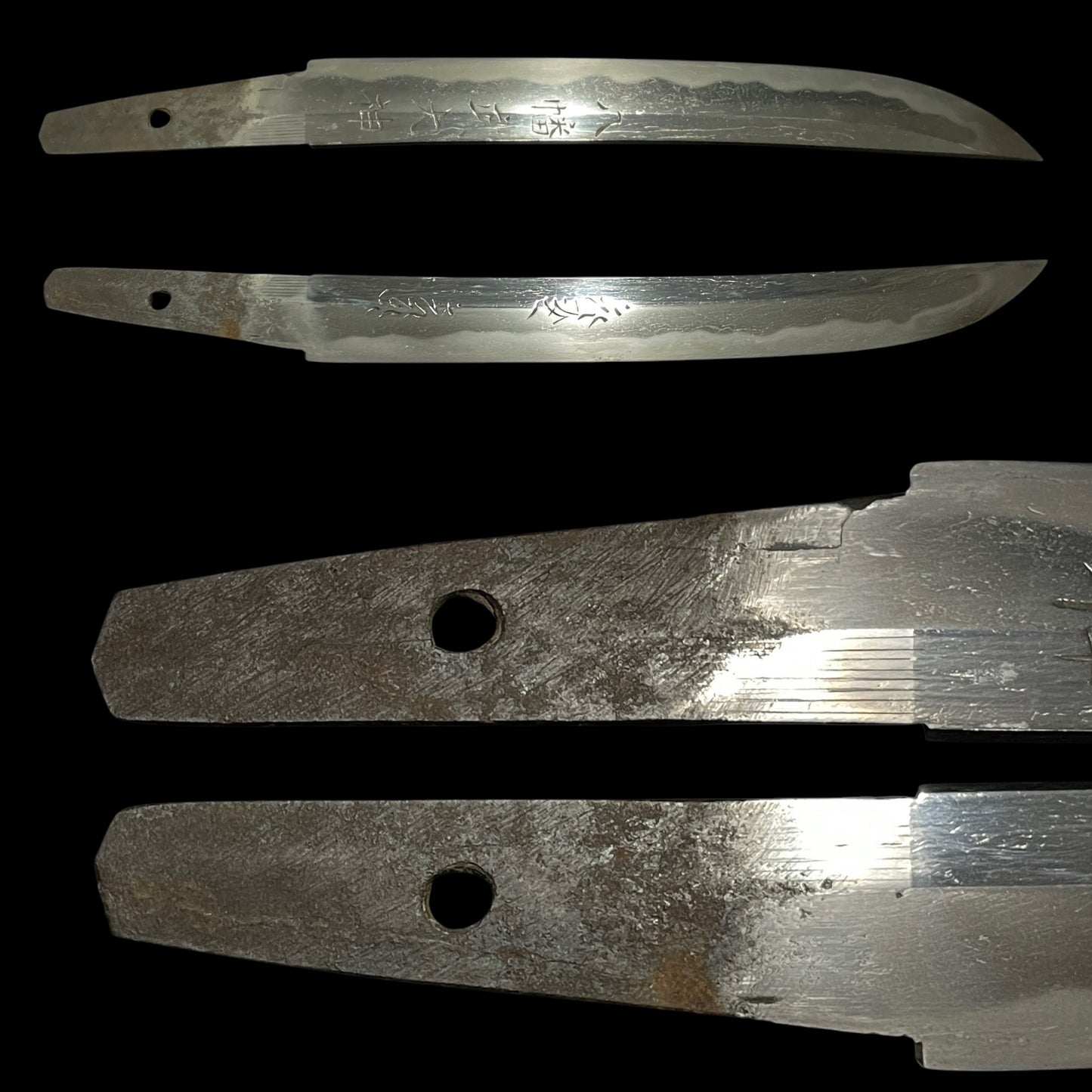 HORIMONO Red Tanto, 八幡武大神 梵字, Shakudo Dragon Menuki, Edo period mumei