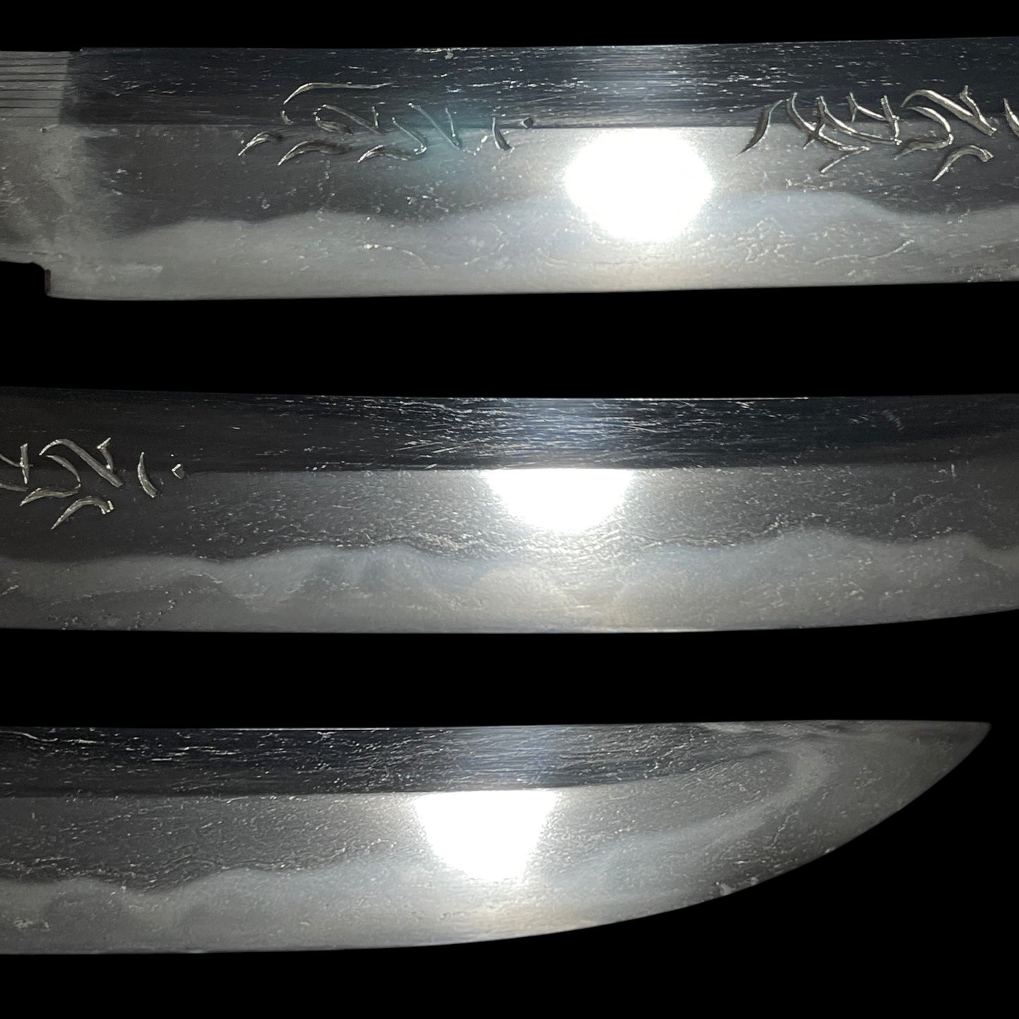 HORIMONO Red Tanto, 八幡武大神 梵字, Shakudo Dragon Menuki, Edo period mumei