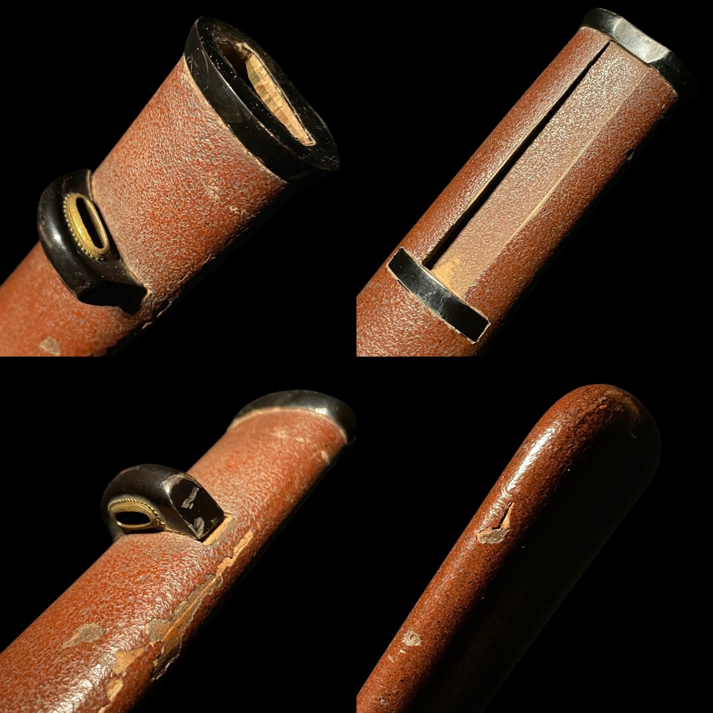 Unokubi-Zukuri 鵜首造 Red TANTO, with Brass KOZUKA, Edo period mumei
