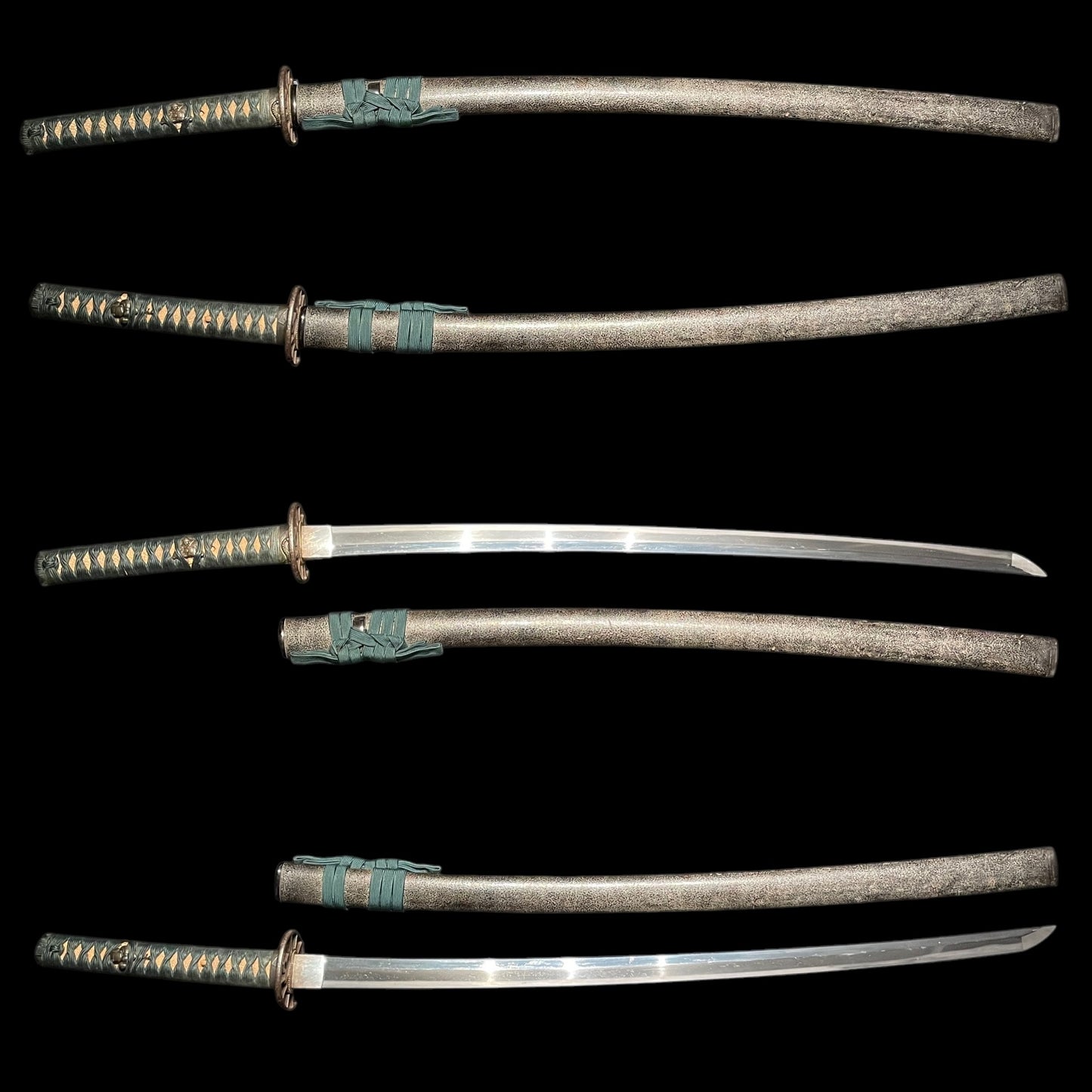 Kaneharu 兼春 signed Katana, Centipede Fuchi, Hotei Menuki, Edo period