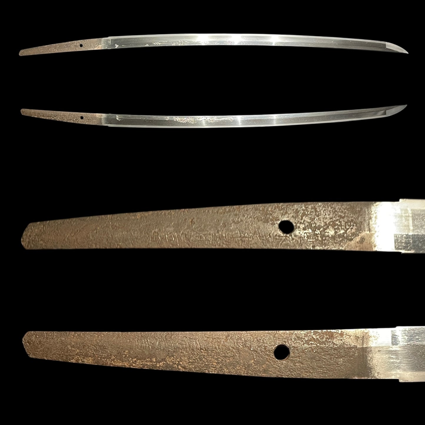 HORIMONO 刀身彫刻 KATANA, Musashidaijo Tadahiro February 1628 signed, Sayagaki 鞘書