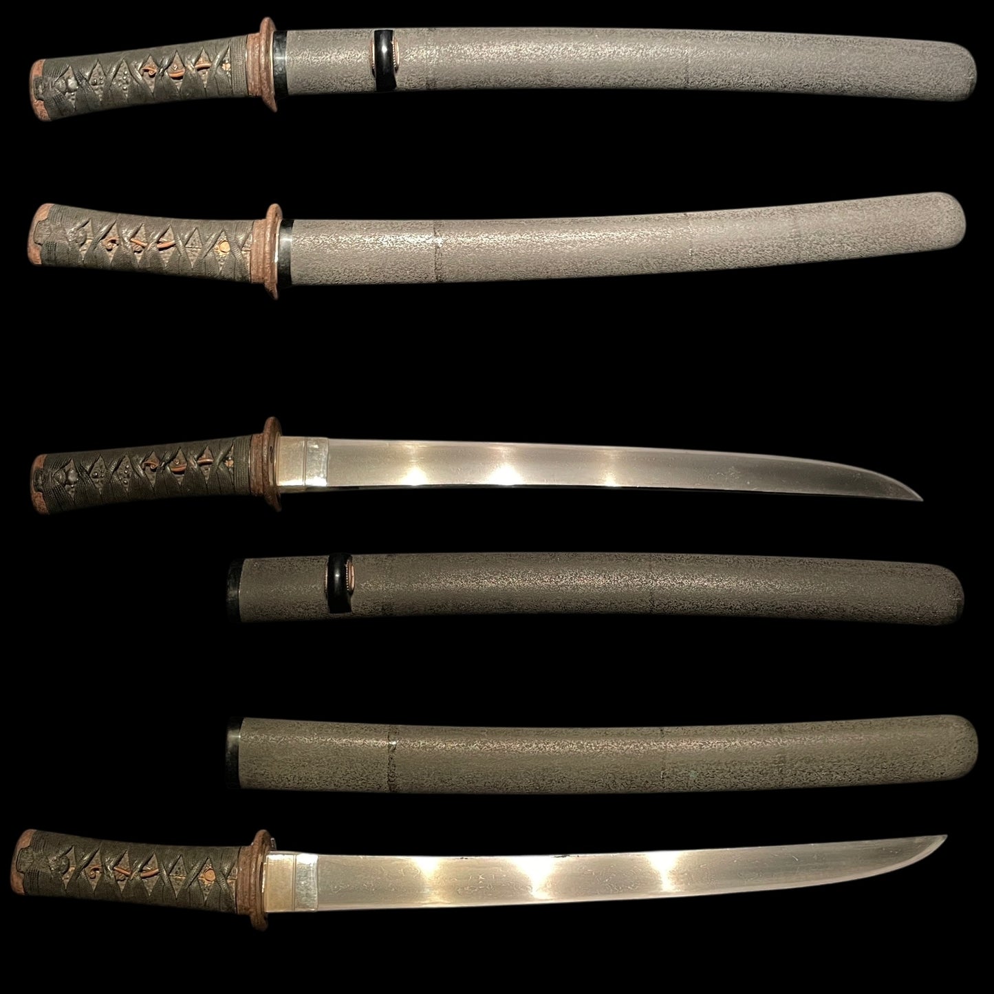 Hirazukuri Sunnobi Tanto 平造寸延短刀, Silver cover Habaki and Seppa, Edo period mumei