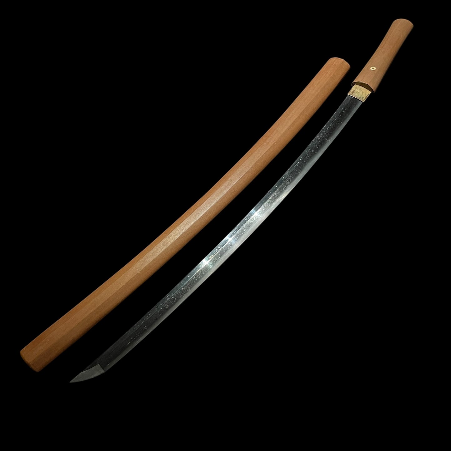 Long Wakizashi in Shirasaya, Muromachi period mumei, Nagasa 584mm (22.99 in.)