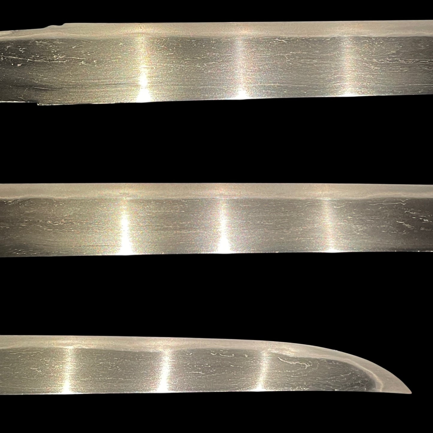 Turtle Menuki Yoroidoshi Tanto, Masamehada 柾目肌 Thick Blade, Edo period mumei