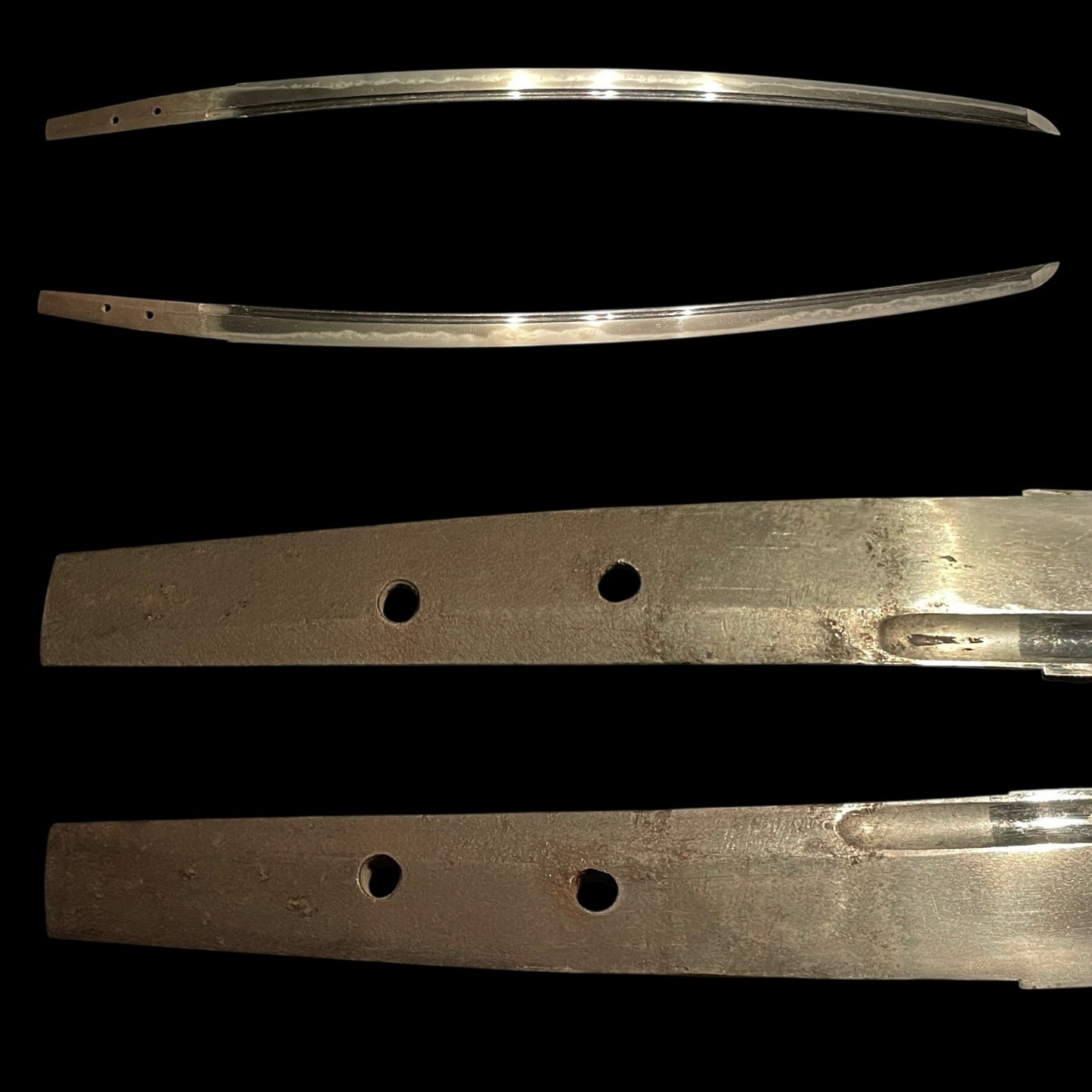 Midareba KATANA, Autumn insect Tsuba, Shell Fuchikashira, with Shirasaya