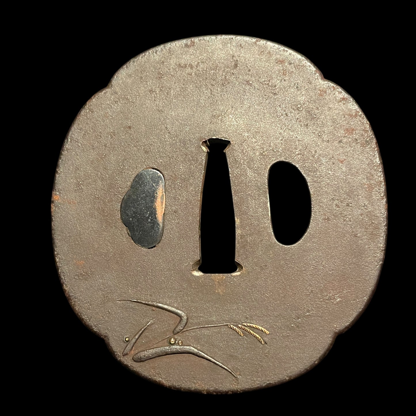 Midareba KATANA, Autumn insect Tsuba, Shell Fuchikashira, with Shirasaya
