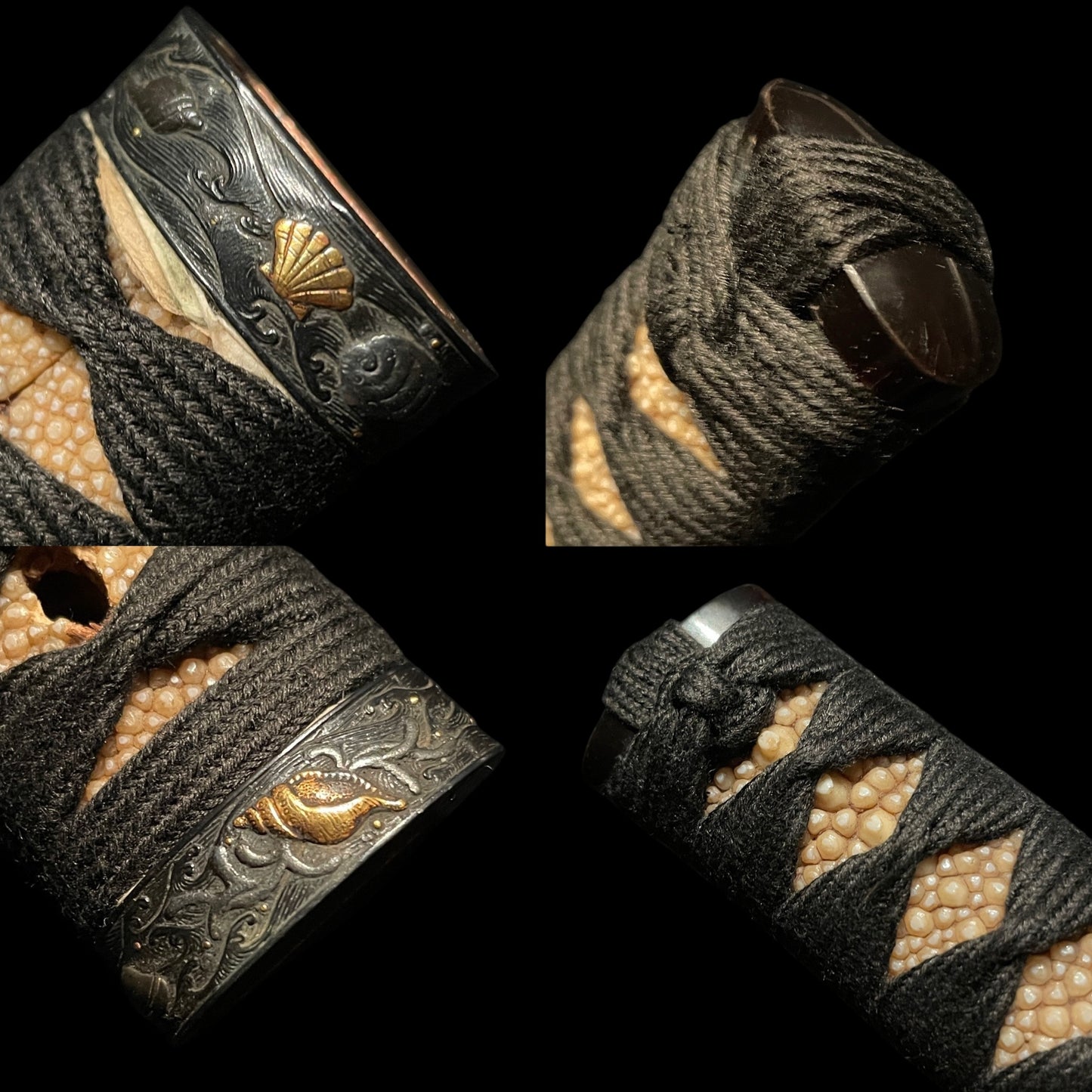 Midareba KATANA, Autumn insect Tsuba, Shell Fuchikashira, with Shirasaya