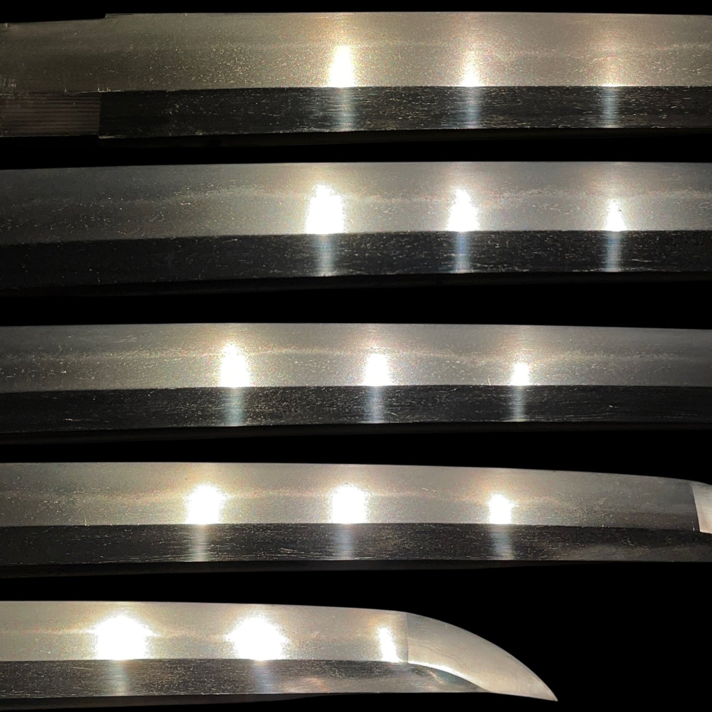 Shimosaka 下坂 Wakizashi, Mogarashi Soten 藻柄子宗典 signed Fuchikashira