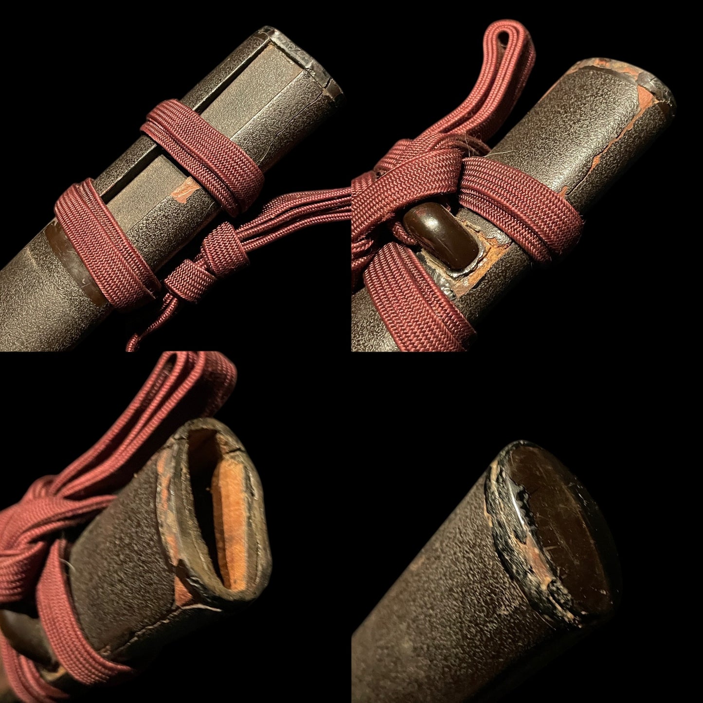 Dragon and Tiger Fuchi 龍虎縁 WAKIZASHI, Botan shishi Menuki 牡丹獅子目貫, Edo period