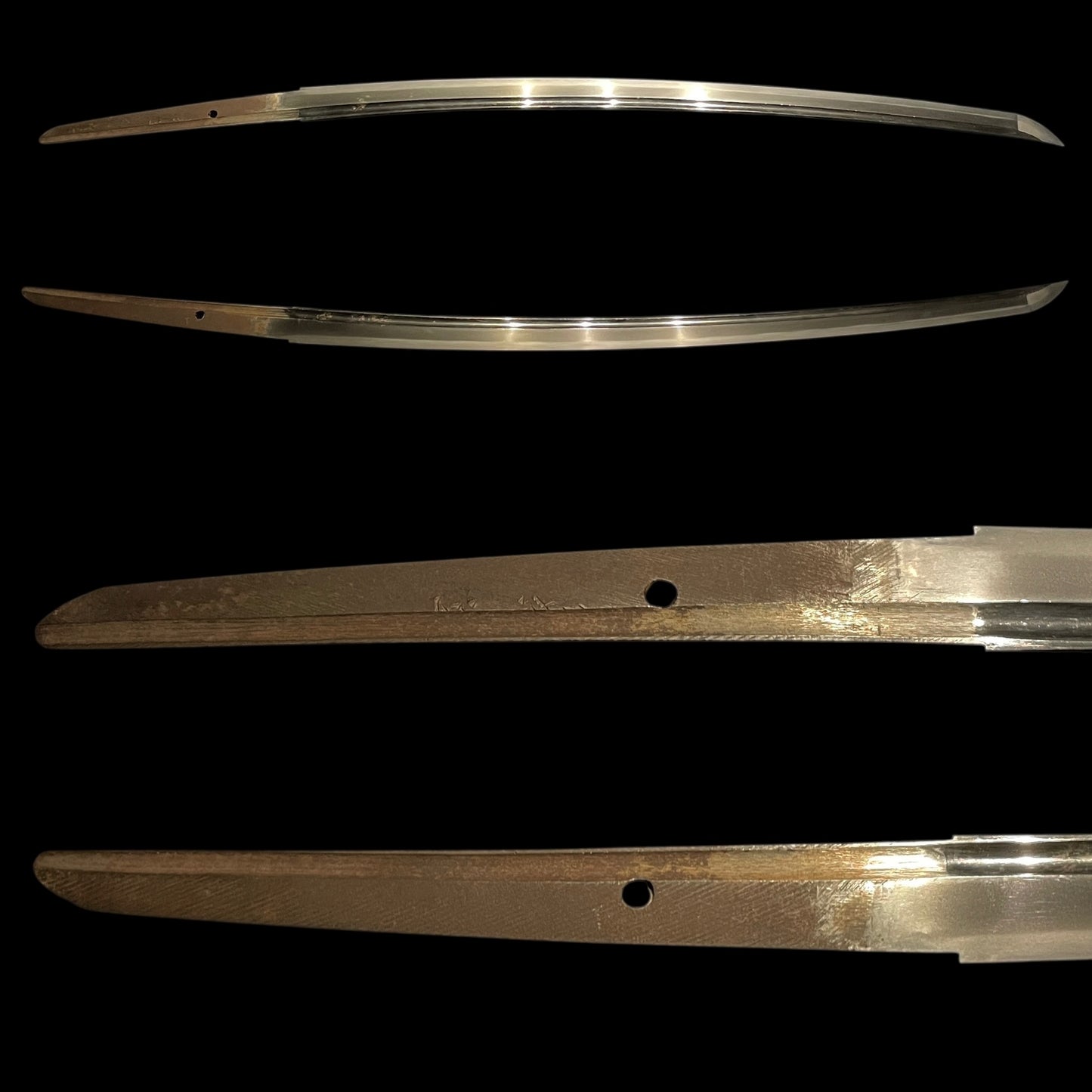 Kakitoshibi 掻通樋 KATANA in Shirasaya, Kanemichi 兼道 signd, Heavy blade, Gendaito