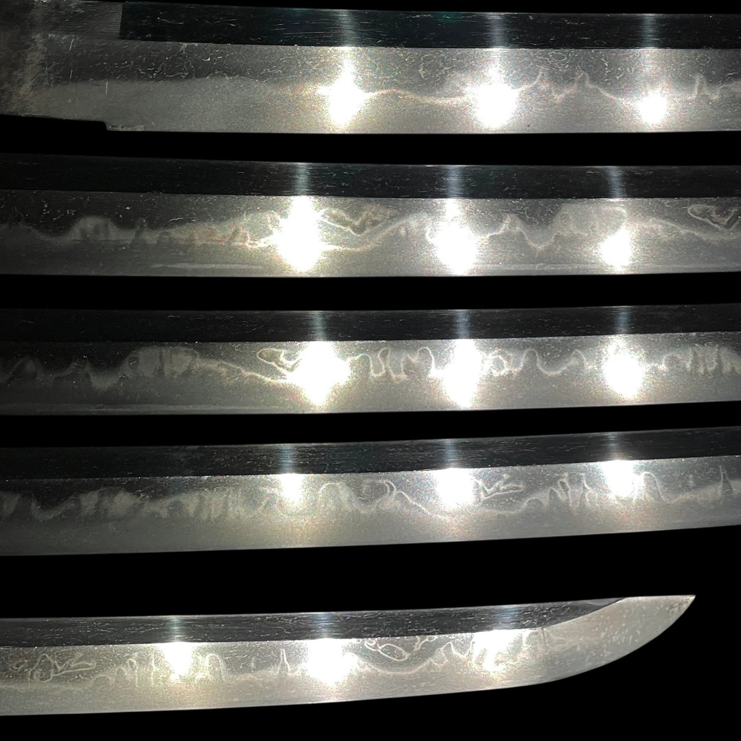 Amazing Hamon Long WAKIZASHI, Raden Koshirae 螺鈿拵, Katsumitsu 勝光 signed