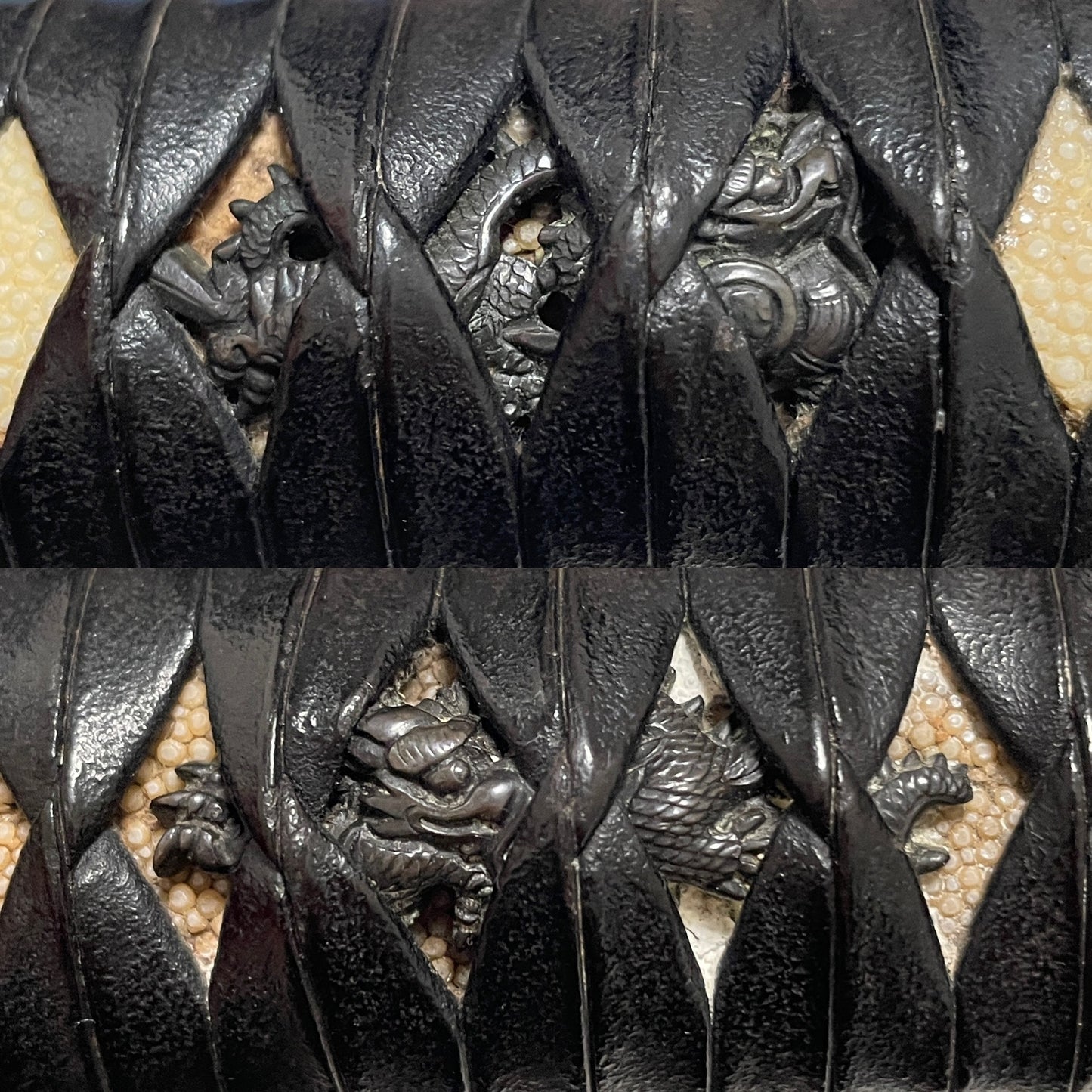 Amazing Hamon Long WAKIZASHI, Raden Koshirae 螺鈿拵, Katsumitsu 勝光 signed