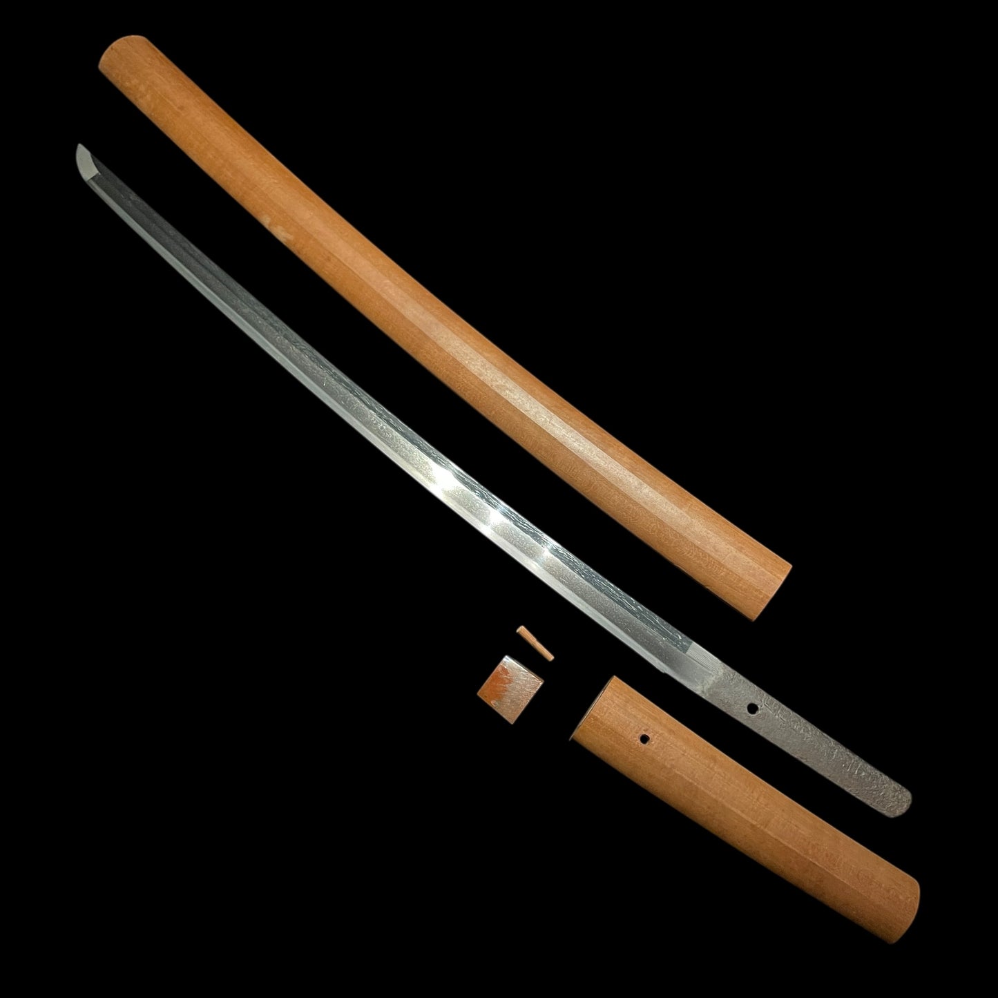 Bizenkoku 備前国 signed Long WAKIZASHI, Suguha 直刃 blade, Edo period