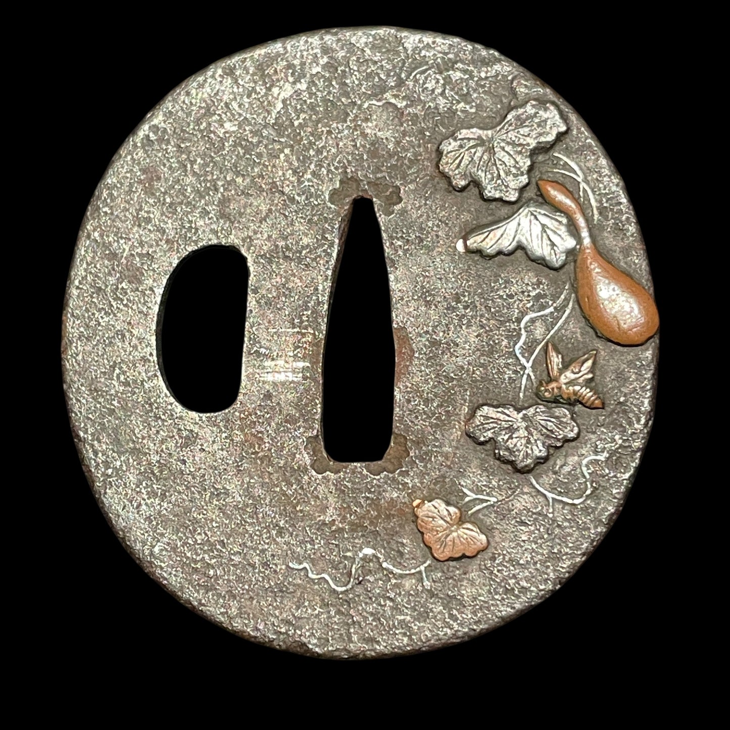 Bishuosafune Yukimitsu 備州長船行光 signed WAKIZASHI,Buffalo Menuki and Gourd Tsuba