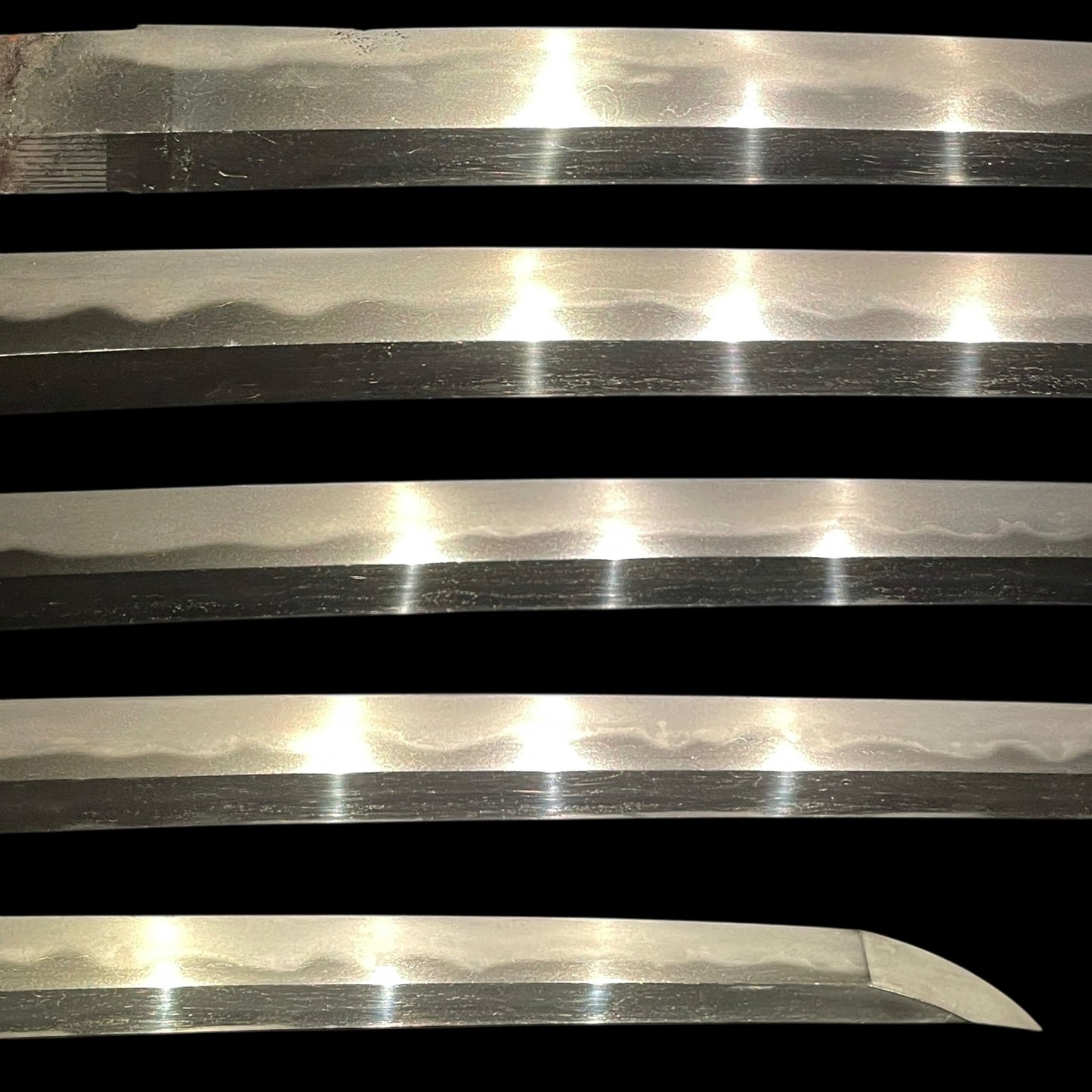 Omori Eishu 大森英秀 signed FUCHI, Amazing Hamon KATANA, Edo period mumei