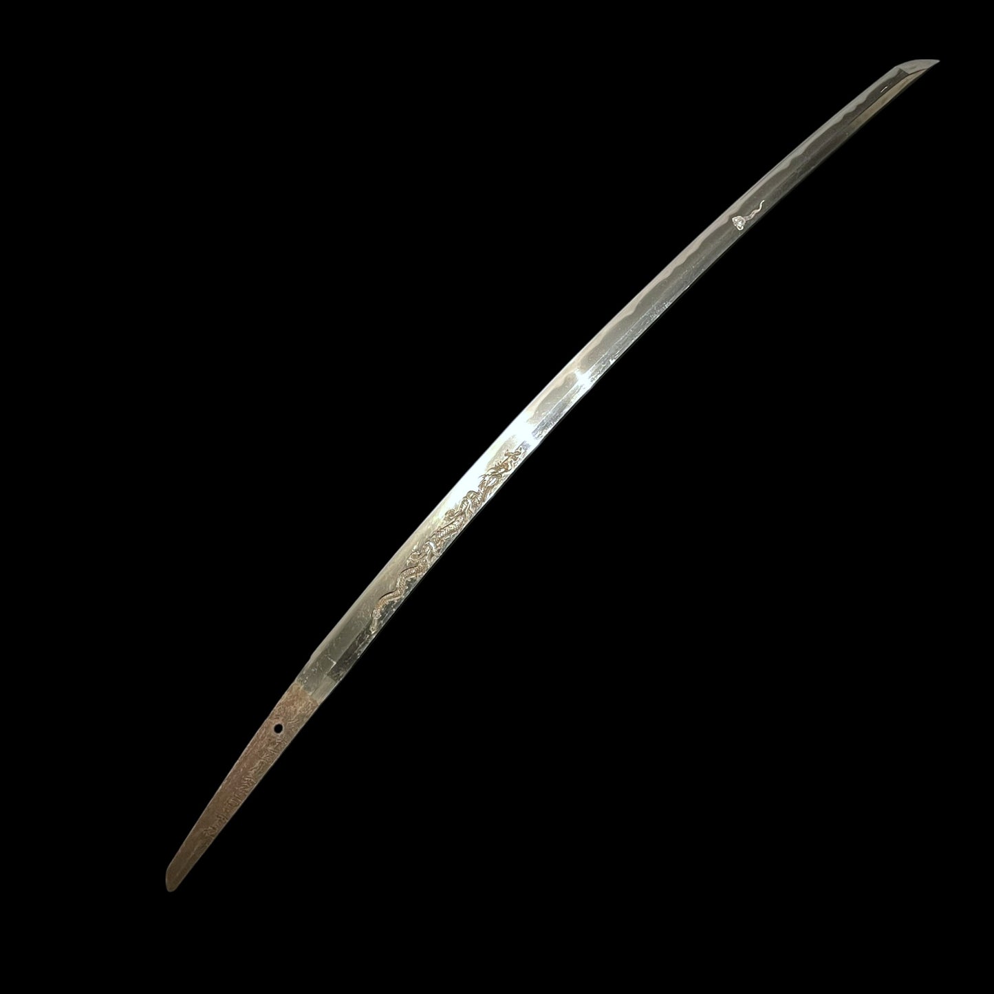 HORIMONO 彫物 KATANA, Tamaoiryu 玉追龍, Bicchukoku Mizutaju Kunishige signed