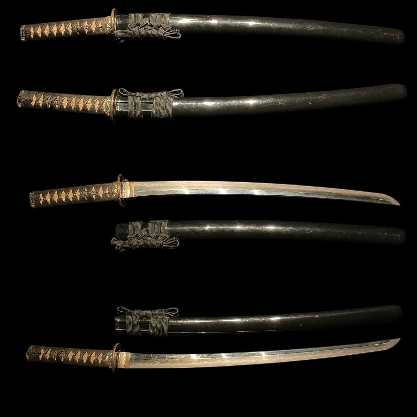 Bishuju Sukesada 備州祐定 signed Long WAKIZASHI, Dragon Fuchikashira, KenjoTsuba 献上鍔