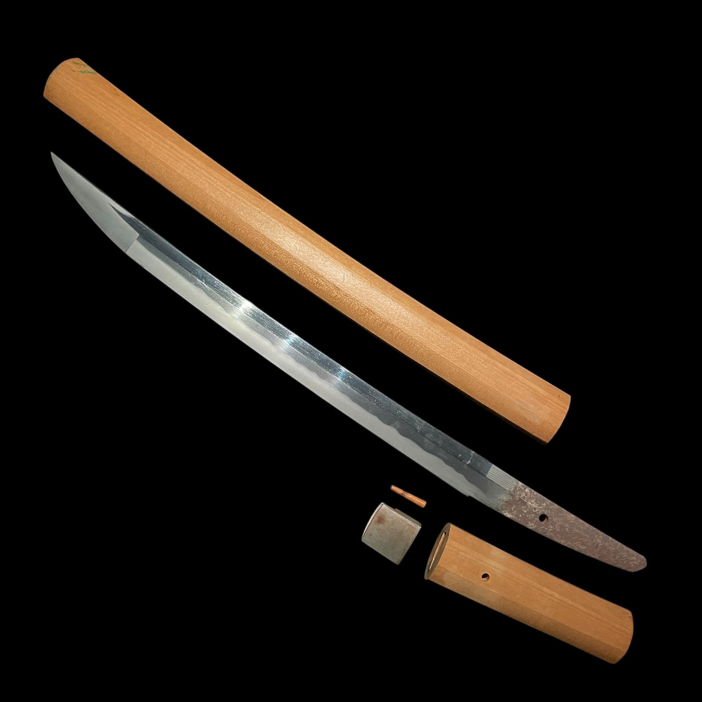 Ookissaki 大切先 WAKIZASHI, Wide blade, Late Edo Bakumatsu period mumei