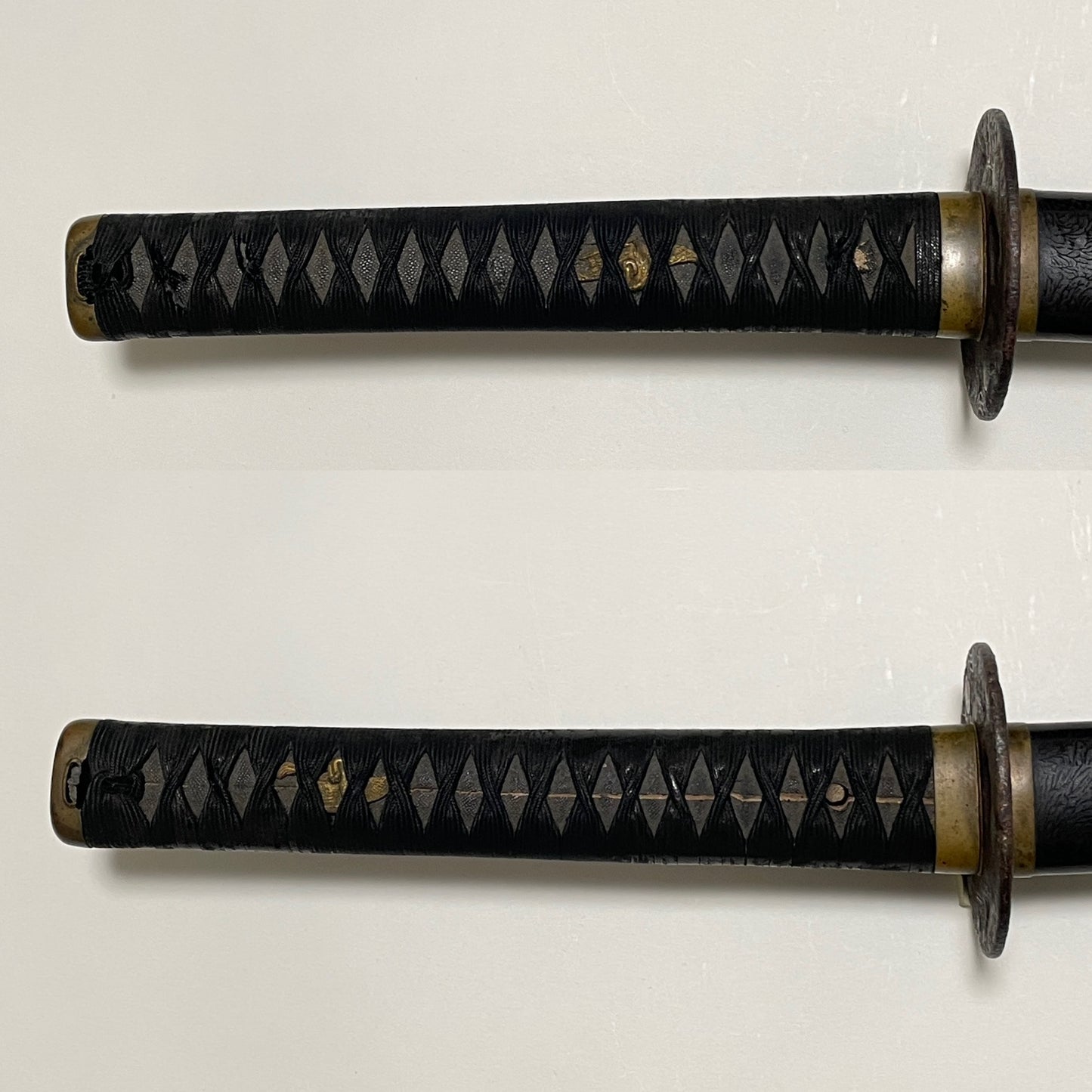 Brass Fittings Black KATANA, Heavy blade, Suguha 直刃, Edo period mumei