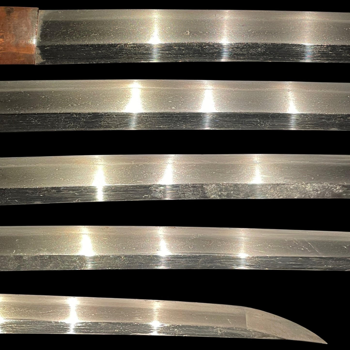 Brass Fittings Black KATANA, Heavy blade, Suguha 直刃, Edo period mumei