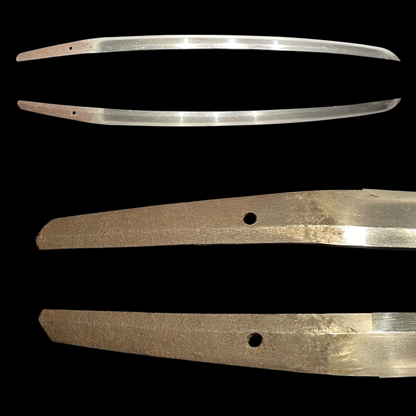 Kairagisaya 梅花皮鞘 Rayskin Scabbard WAKIZASHI, Persimmon Tsuba 柿透鍔, Edo period