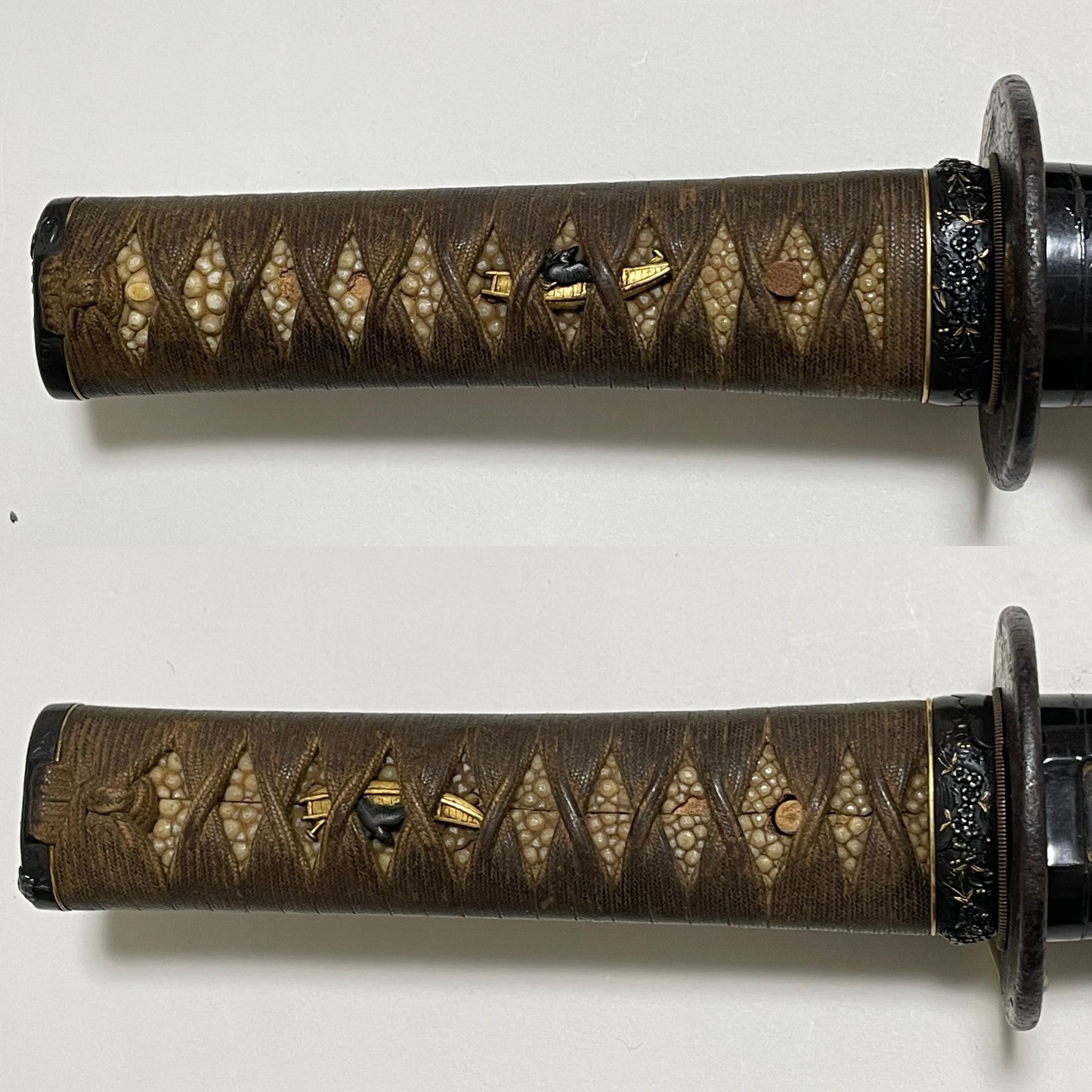 Harimanokami Teruhiro 播磨守輝廣 signed WAKIZASHI, Hamano shozui 濱野政随 Fuchi