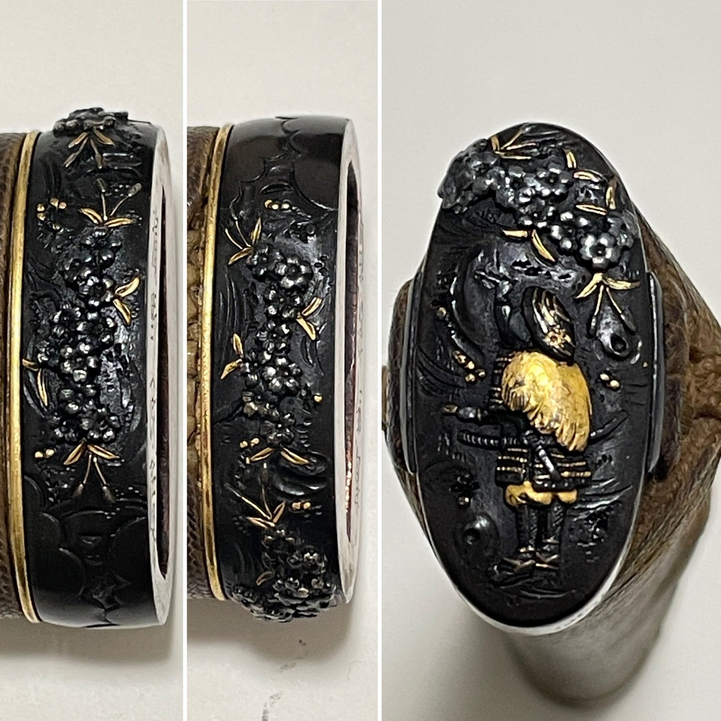 Harimanokami Teruhiro 播磨守輝廣 signed WAKIZASHI, Hamano shozui 濱野政随 Fuchi