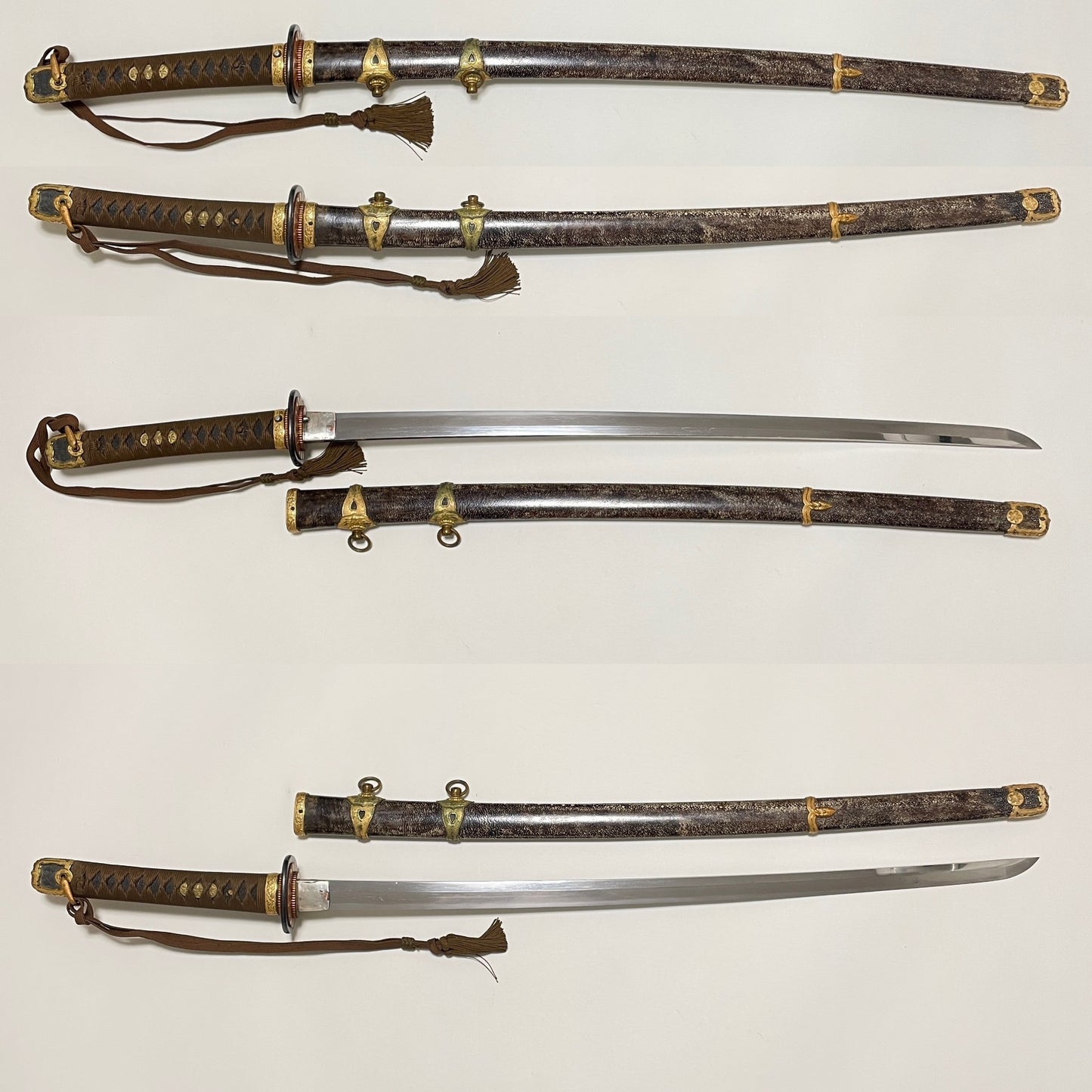 NAVY GUNTO 海軍刀, Custom-made Koshirae, Rising sun Seppa, Japanese Military Sword