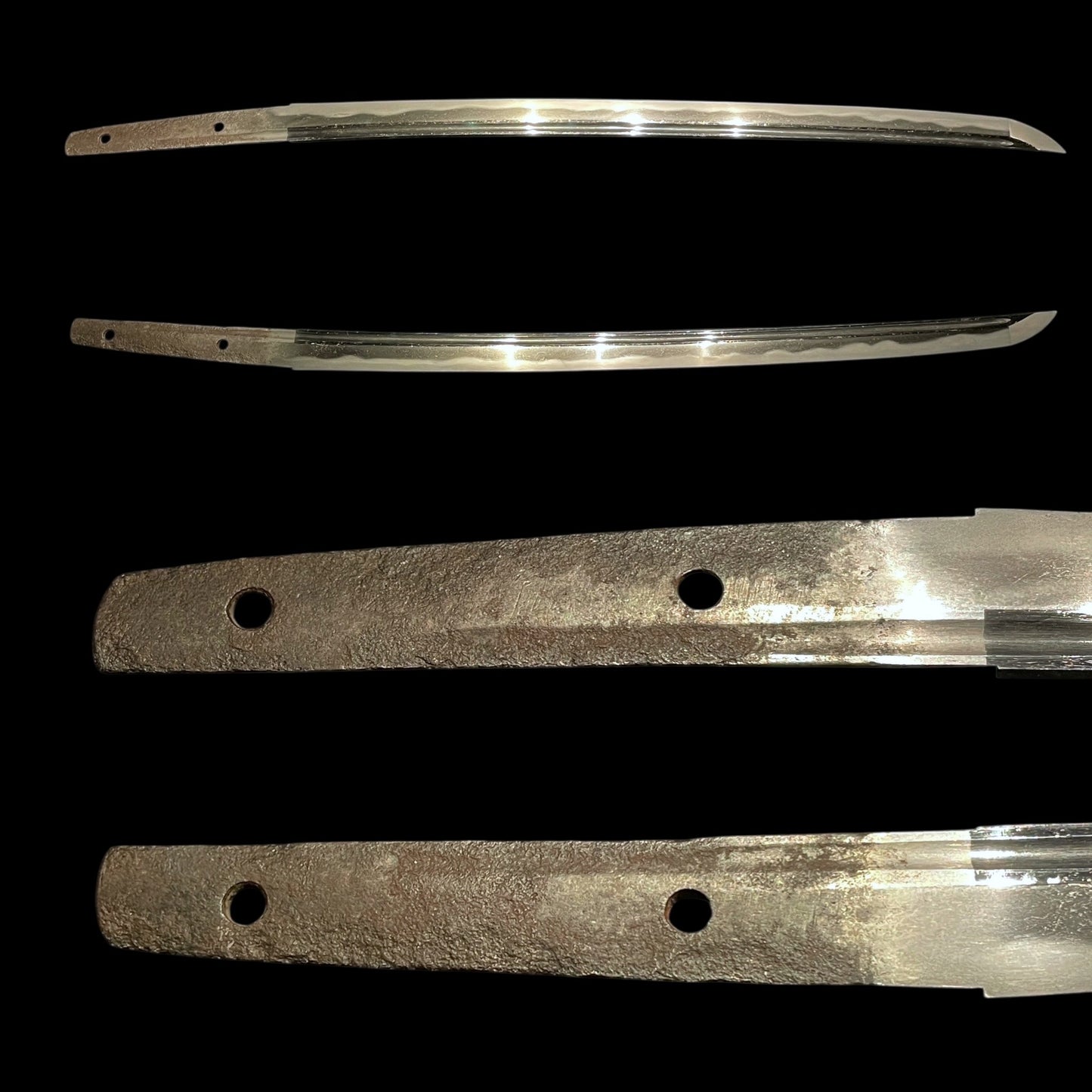 Kakinagashi-Hi 掻き流し樋 Wakizashi in Shirasaya, Edo period mumei