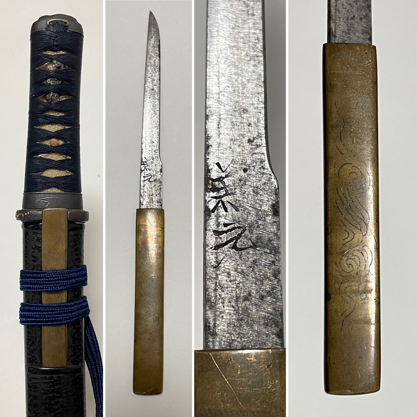 Unokubi-Zukuri 鵜首造 Heavy TANTO with Kozuka, Edo period mumei