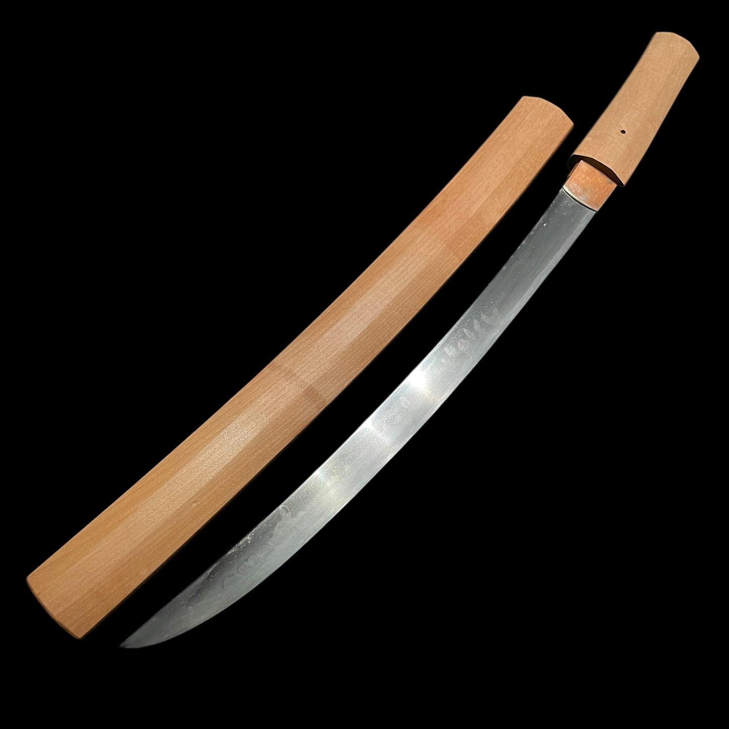 Hirazukuri 平造 WAKIZASHI, Yasushige 康重 signed, Muromachi period