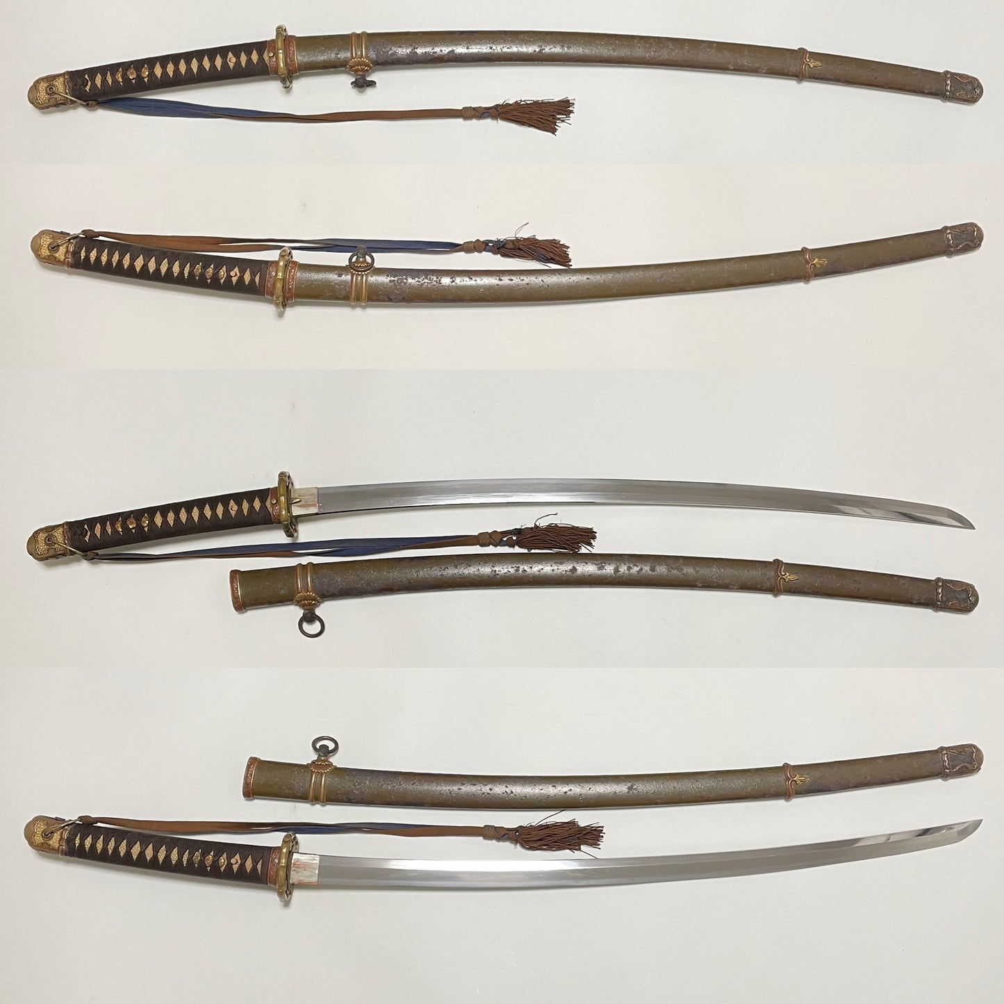 Type98 GUNTO 九八式軍刀, Kuniyasu 国泰 signed, Family crest included, with Tassel