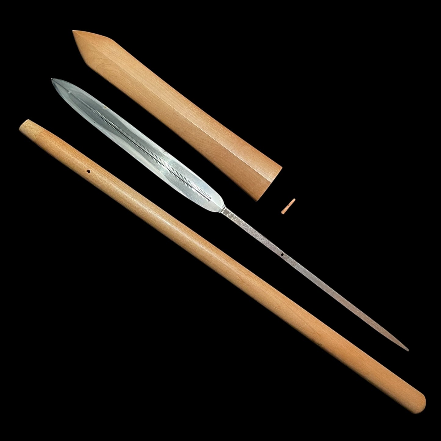 両鎬笹穂槍 Ryoshinogi Sasaho Yari, 二筋樋 Futasujihi, Edo period mumei