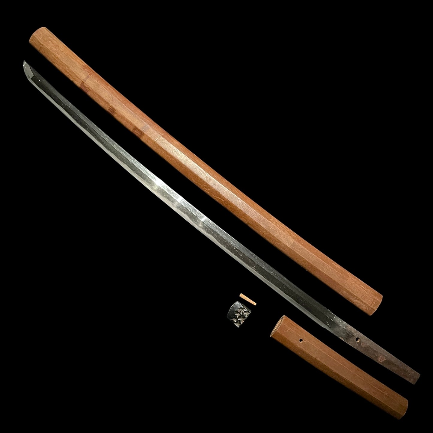 Notare Hamon KATANA in Shirasaya, Edo period, Oosuriage mumei