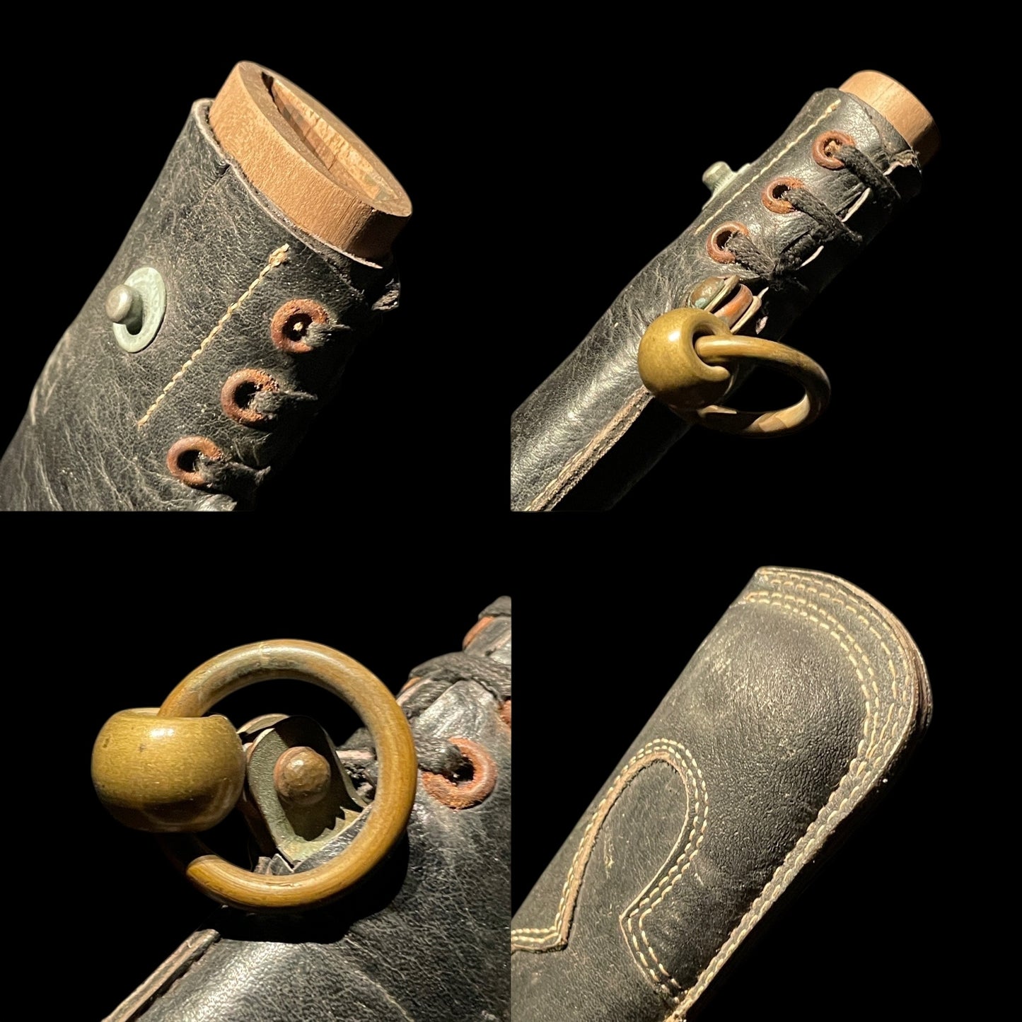 Black Ryakushiki-GUNTO 黒略式軍刀, Mt.Fuji Menuki, Japanese Army Sword