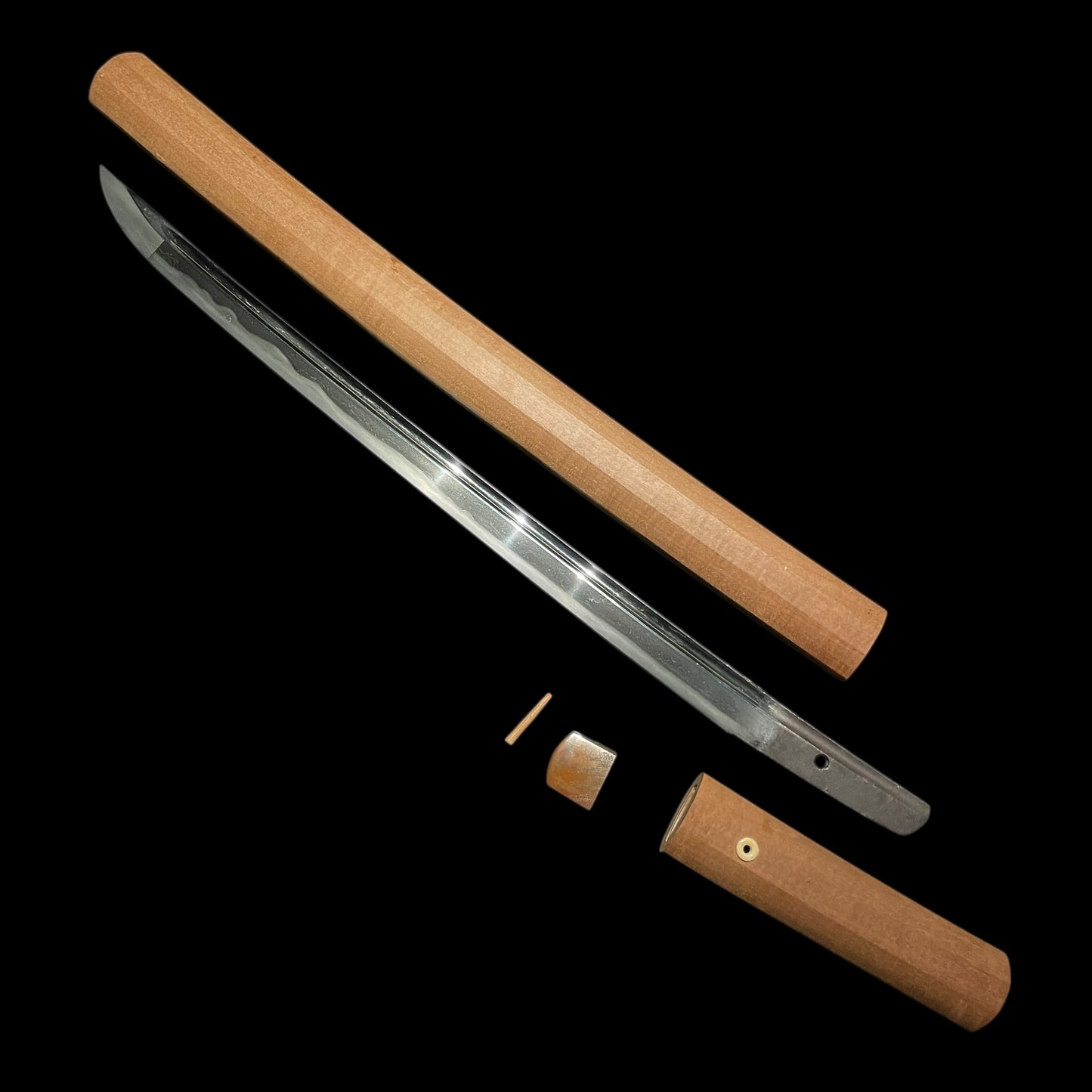 Ookissaki 大切先 Wakizashi, Bo-hi 棒樋 blade, Edo period mumei