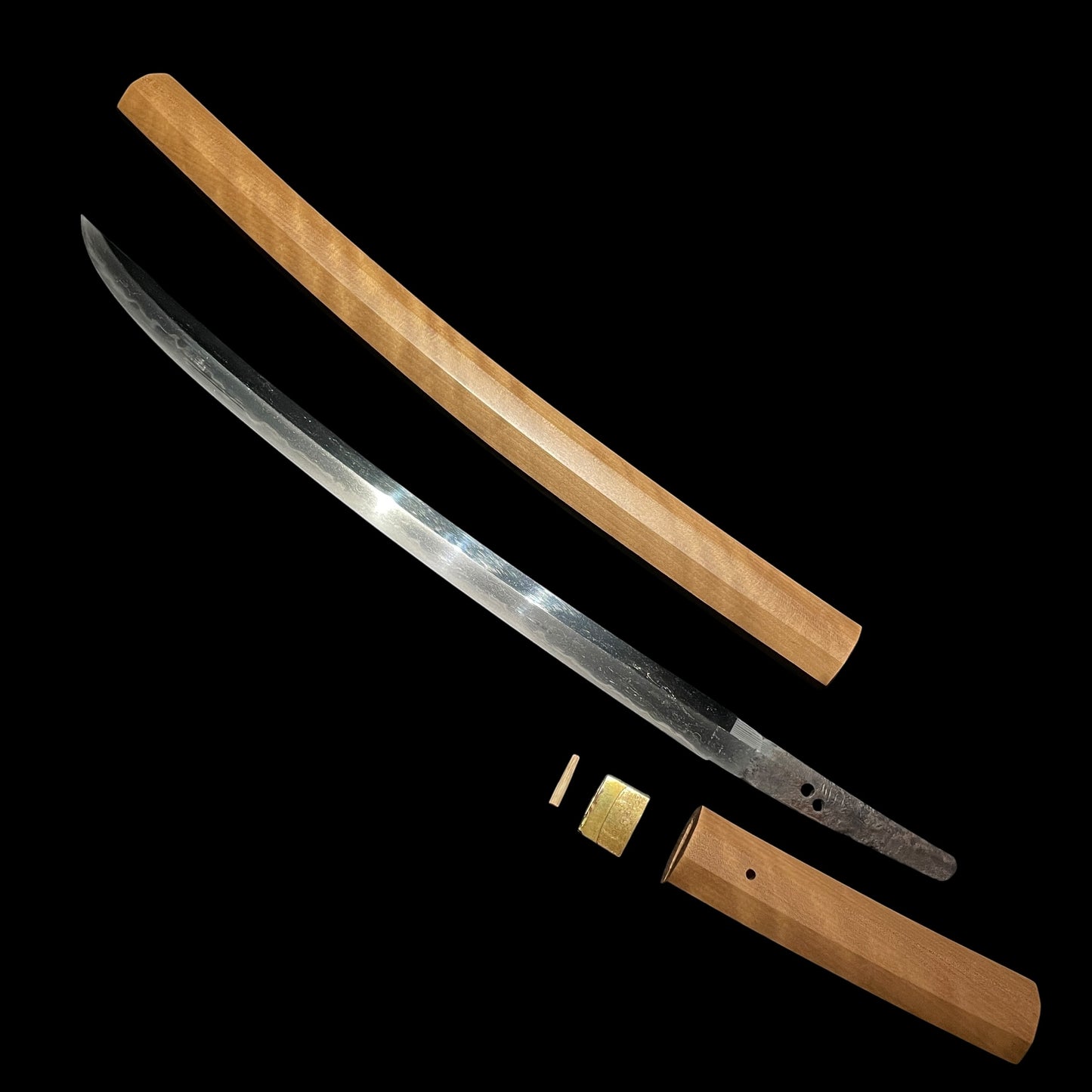 Naginata Naoshi Style, Kaneuji 兼氏 signed, Shobuzukuri Wakizashi, Muromachi period