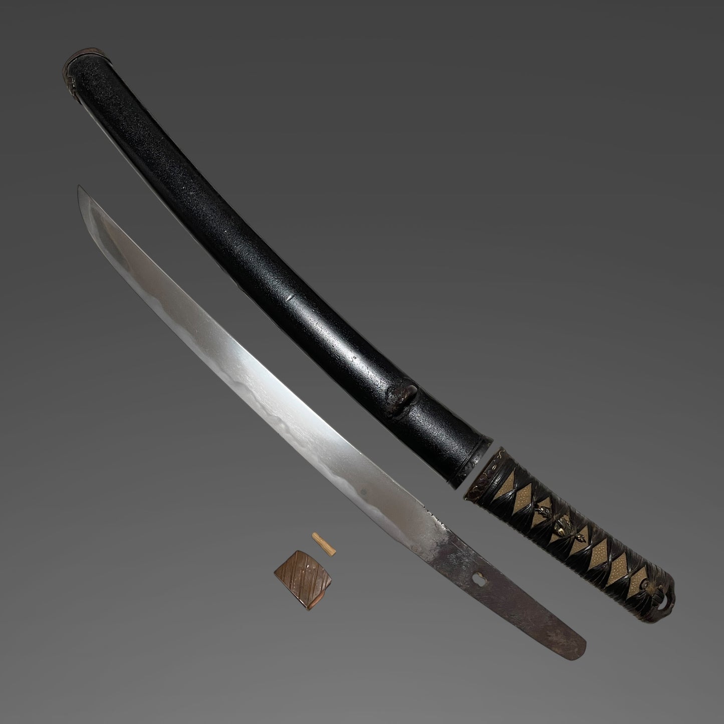 Aikuchi Koshirae 合口拵, Sunnobi-TANTO 寸延短刀, Iro Fittings, Edo period mumei