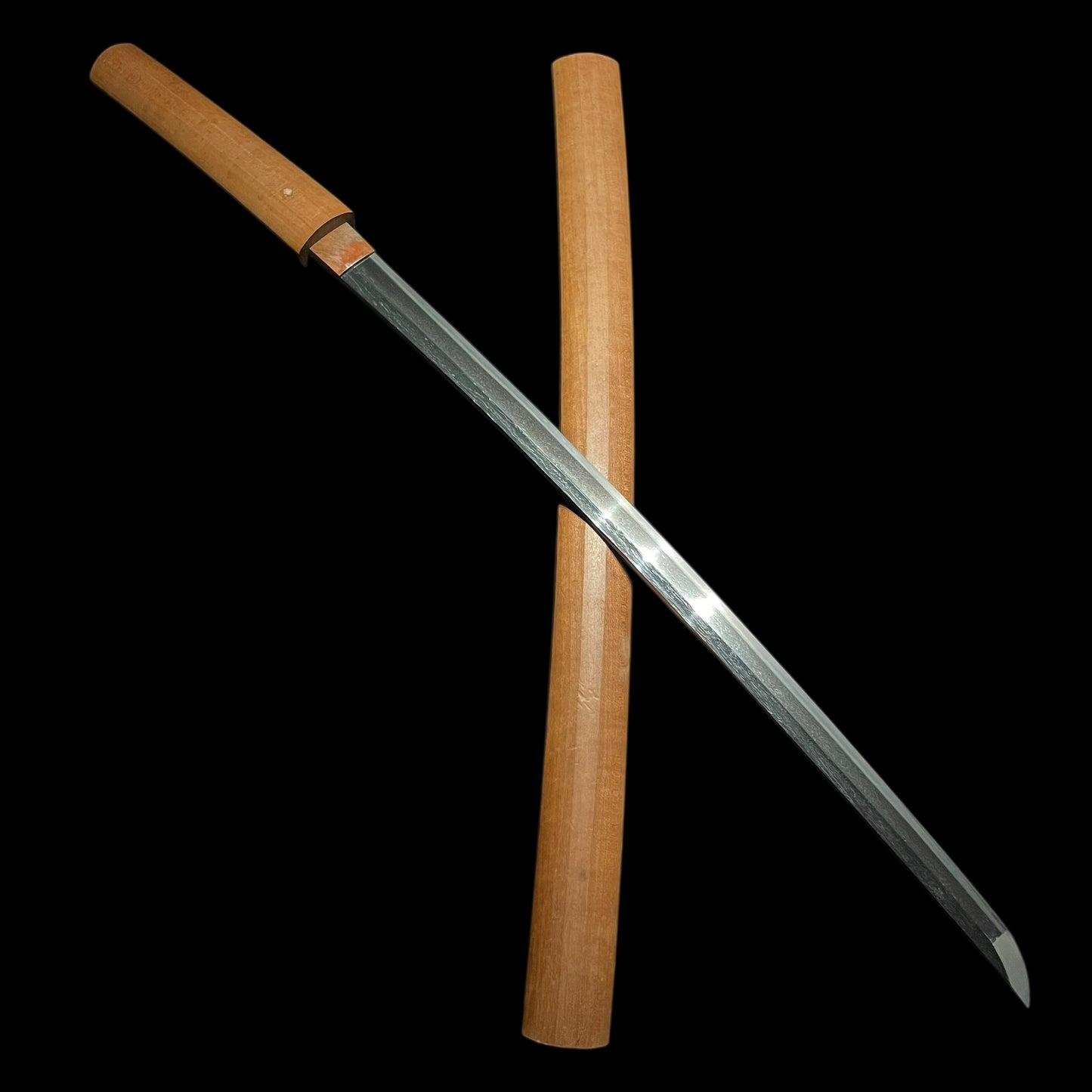 Bizenkoku 備前国 signed Long WAKIZASHI, Suguha 直刃 blade, Edo period