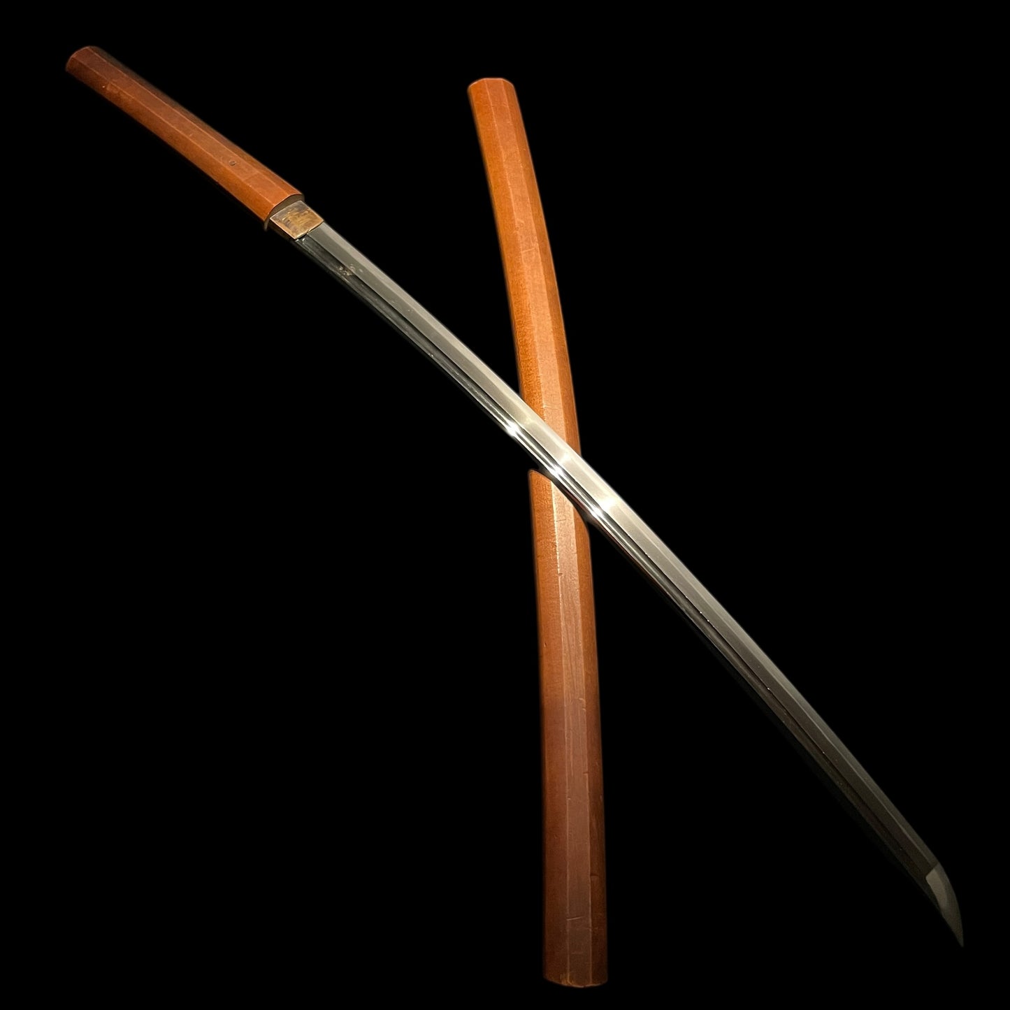 Kakitoshibi 掻通樋 KATANA in Shirasaya, Kanemichi 兼道 signd, Heavy blade, Gendaito
