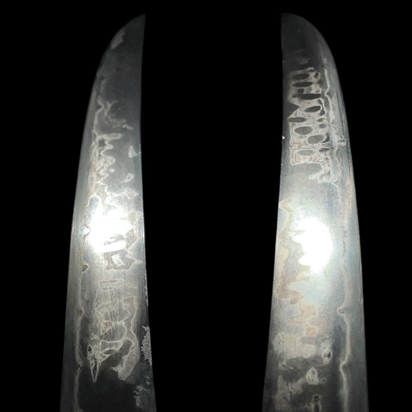 HITATSURA 皆焼 TANTO, Daruma Kashira, Signed Tsuba, Copper Fittings with Kozuka