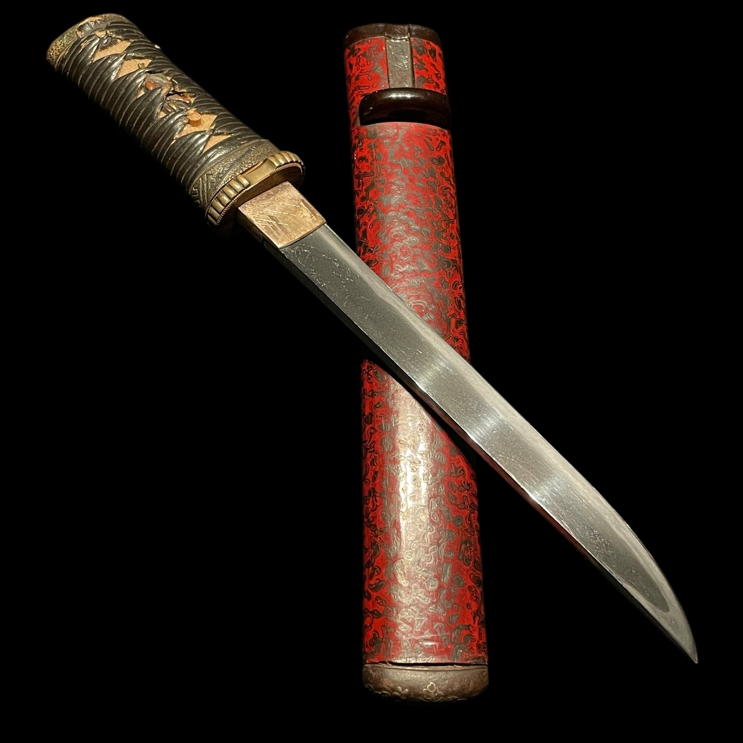 Red TANTO in Matsushiro Koshirae 松代拵, Edo period